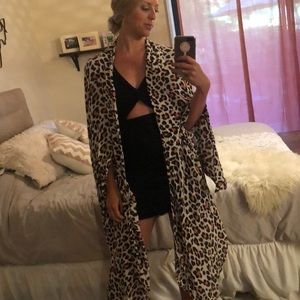 Amuse society versatile cheetah print kimono
